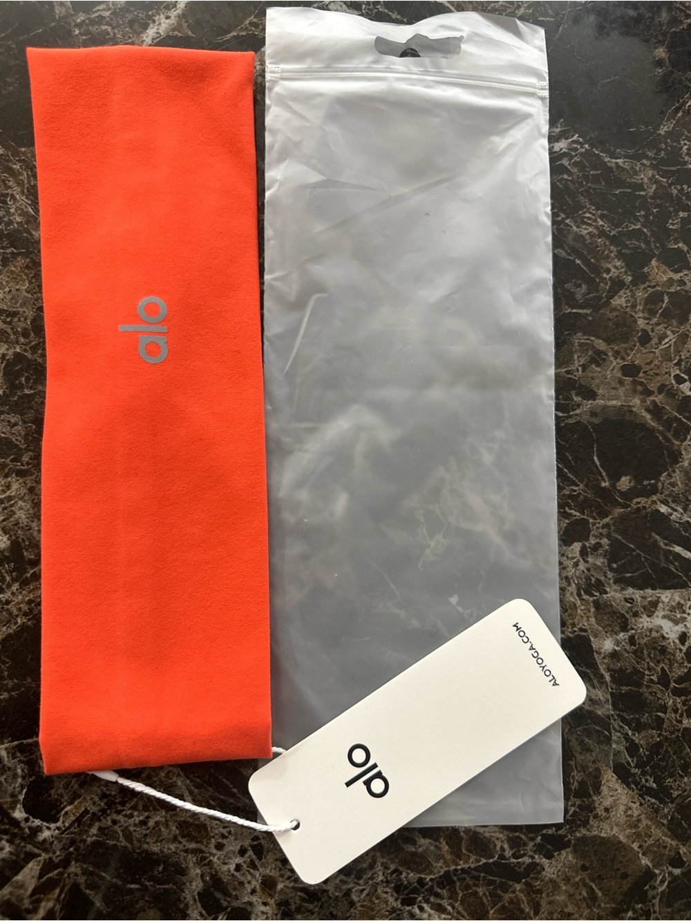 ALO Yoga Bright Orange Stretch Athletic Headband